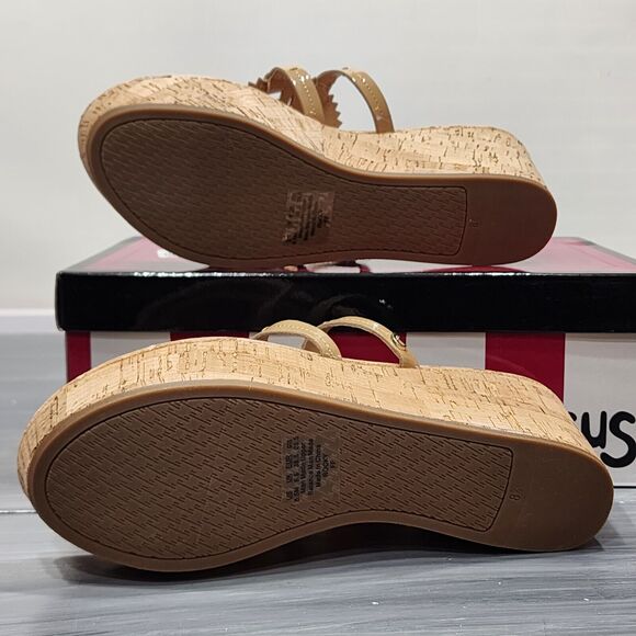 Sam Edelman‎ Circus Wedge Sandals Rocky Platform Almond Size 8.5 M - Picture 7 of 11